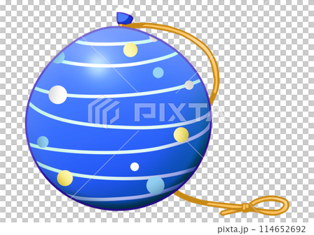 青い水風船のイラスト（主線なし） 114652692