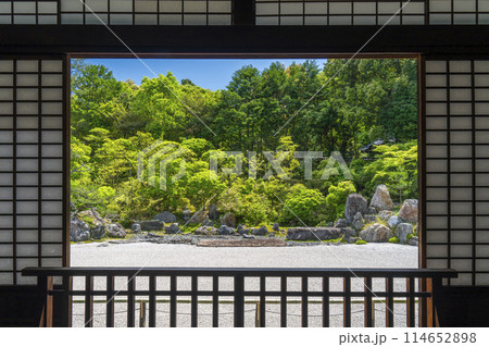 京都　金地院　方丈から見える鶴亀の庭 114652898