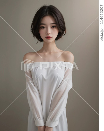若い女性のポートレート 114653207