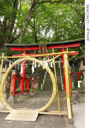 高崎市　山名八幡宮　茅の輪くぐり 114653646