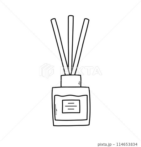 Aroma diffuser vector doodle illustration isolated on a white background. 114653834