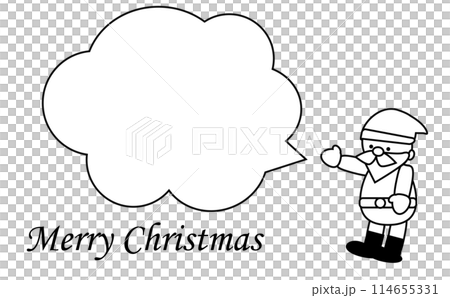 Santa Claus and a speech balloon Santa Claus and a speech balloon 114655331