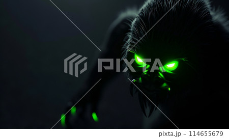 Fury Unleashed: Angry Black Yeti in 3D. Generative AI 114655679