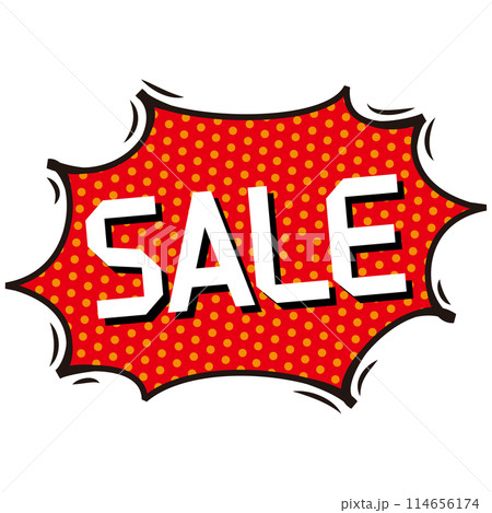 セールの文字と赤いアメコミ爆弾吹き出し 114656174