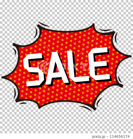Sale word and red comic book bomb speech bubble 114656174