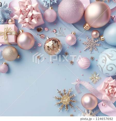 Christmas background in pastel colors 114657692