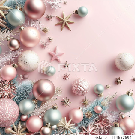 Christmas background in pastel colors 114657694