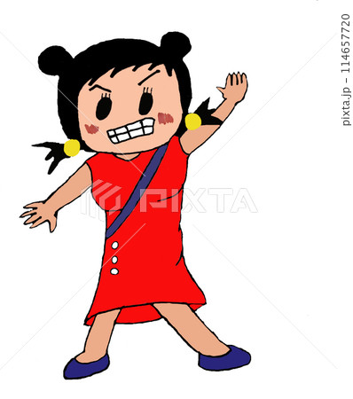 チャイナドレスを着た中国人女性 チャイナドレスを着た中国人女性 114657720