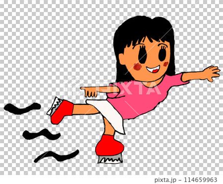 スケートを楽しむ女性 114659963