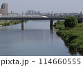多摩川を渡る新幹線 114660555