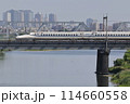 多摩川を渡る新幹線 114660558