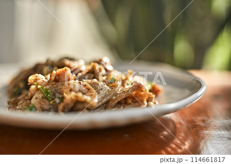 Stir fried pork with chilli sauce Stir fried pork with chilli sauce 114661817