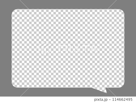 シンプルな吹き出し グレー 四角 シンプルな吹き出し グレー 四角 114662495