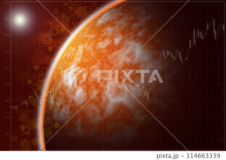 地球温暖化イメージイラスト 114663339