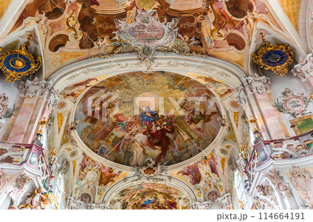interiors of  Birnau basilica, bavaria, germany 114664191