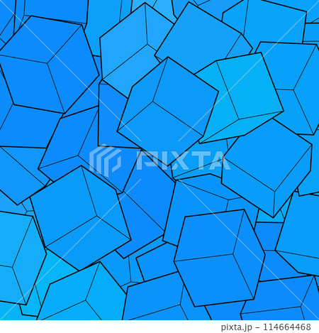 Vector abstract background. Geometric template for prizantation. B lue cubes. eps 10 114664468