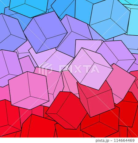 Colored background from cubes. Background template. eps 10 114664469