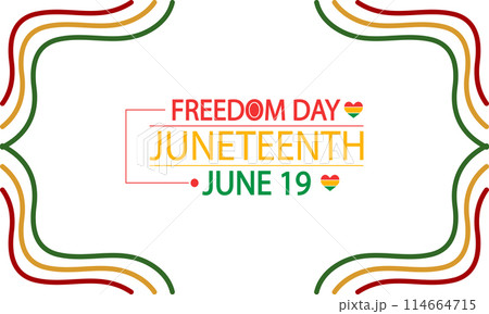 Freedom day Juneteenth Text Illustration Design Freedom day Juneteenth Text Illustration Design 114664715