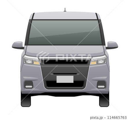 前方から見た車のイラスト（コンパクトハイトワゴン） 114665763