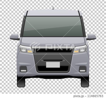 前方から見た車のイラスト（コンパクトハイトワゴン） 114665763
