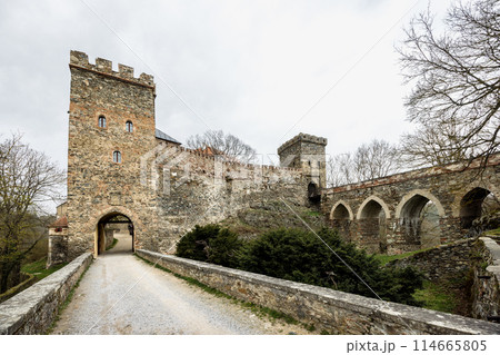 Bitov Castle in Znojmo region in South Moravia, Czech Republic. Bitov Castle in Znojmo region in South Moravia, Czech Republic. 114665805