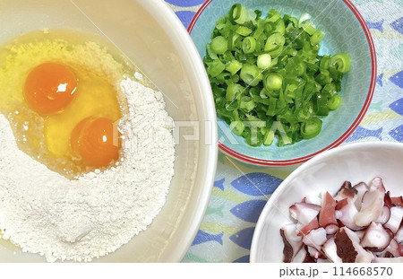 たこ焼きの準備 たこ焼きの準備 114668570