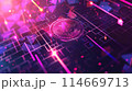 Digital currency Bitcoin on technology background. Modern virtual currency. Revolutionary digital crypto coins. Future money. Generative AI 114669713