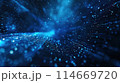 Abstract technology background. Fiber optics background with lots of light spots. Generative AI 114669720