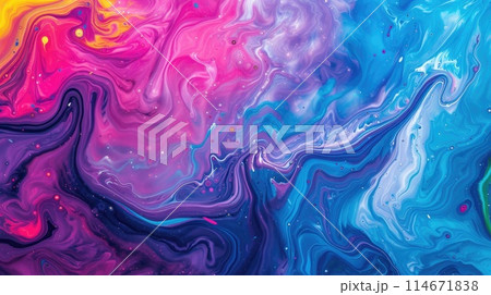 Abstract rendition of 2021's top Web3 meme, vibrant with bright colors. Ai Generated. 114671838