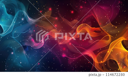Lively abstract background adorned with...のイラスト素材 [114672280] - PIXTA