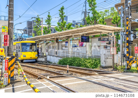 東京都世田谷区の都市風景 上町駅 東京都世田谷区の都市風景 上町駅 114673108