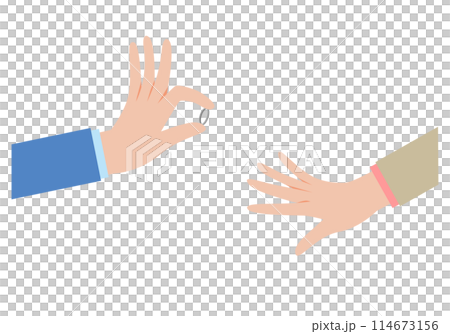 Ring and hand Ring and hand 114673156