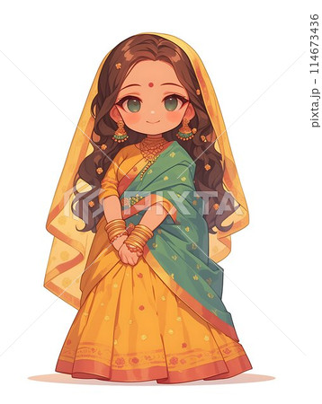 インド人の可愛い女性　AI 114673436