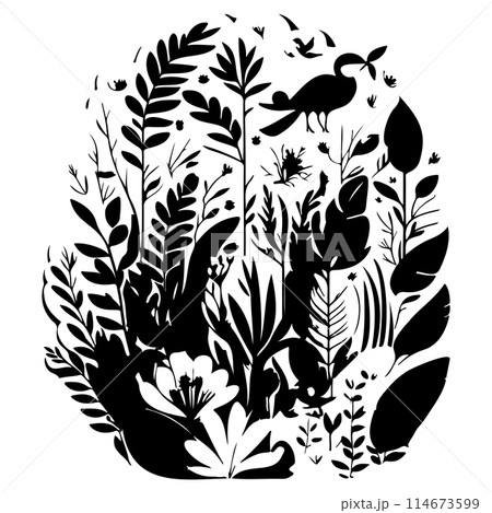 flower heart floral valentine illustration sketch draw black 114673599