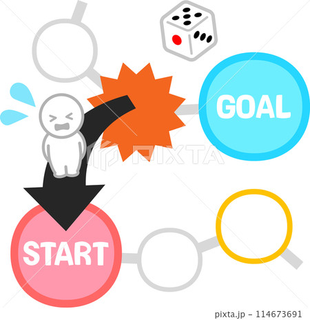 スゴロクの振り出しに戻る駒 114673691