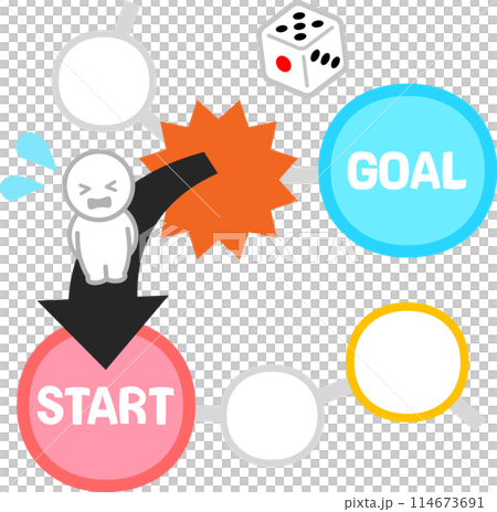 スゴロクの振り出しに戻る駒 114673691