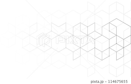 Abstract geometric background with isometric blocks, polygon shape pattern 114675655