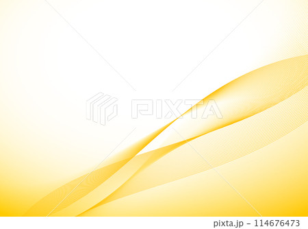 デジタルテクノロジーのウェーブ波背景黄色 114676473