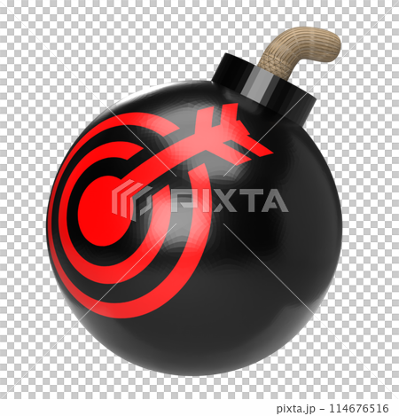 The Bomb and target icon for Business concept 3d rendering. 114676516