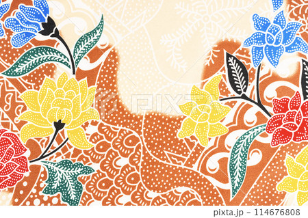 The beautiful of art Malaysian and Indonesian Batik Pattern 114676808