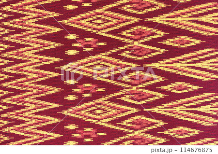 closeup pattern texture of general traditional thai style native handmade fabric weave closeup pattern texture of general traditional thai style native handmade fabric weave 114676875