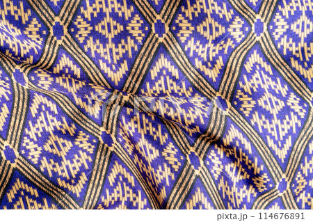 closeup pattern texture of general traditional thai style native handmade fabric weave closeup pattern texture of general traditional thai style native handmade fabric weave 114676891