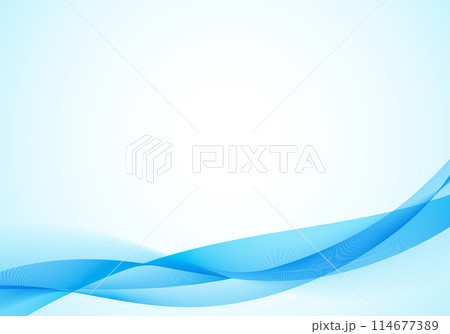 デジタルテクノロジーのウェーブ波背景4水色 114677389