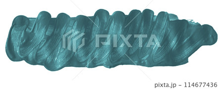 Green paintbrush isolated on white background. Deep lake color. Green paintbrush isolated on white background. Deep lake color. 114677436