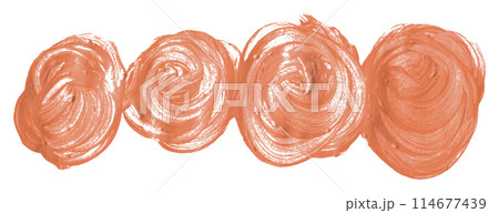 Orange brush isolated on white background. golden apricot color 114677439