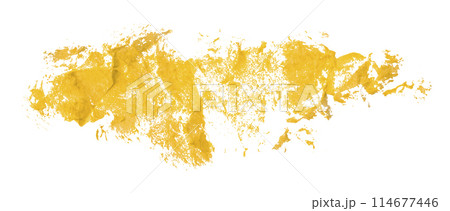 Yellow brush isolated on white background. Watercolor Yellow brush isolated on white background. Watercolor 114677446