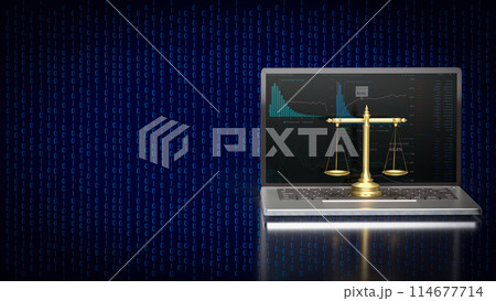 The libra on notebook for law concept 3d rendering. The libra on notebook for law concept 3d rendering. 114677714