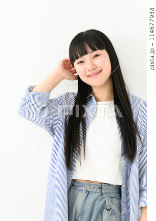 ＪＣ　私服 私服の女子高生 ポートレートの写真素材 [114677938] - PIXTA