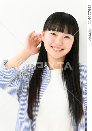 私服の女子高生　ポートレート 114677943