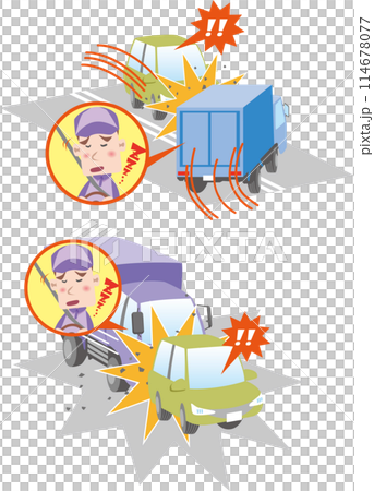 交通安全＜居眠り運転・追突事故＆正面衝突（トラックドライバー）＞ 114678077